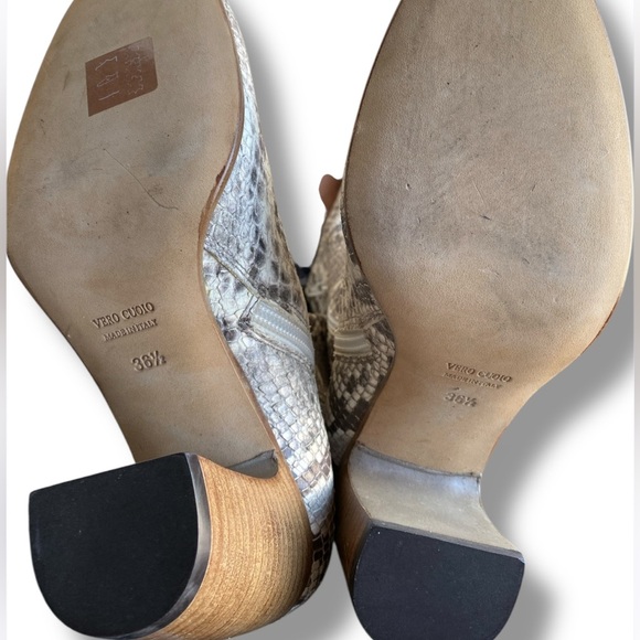 Ann Demeulemeester Snakeskin Leather 36.5 Made in Italy  Over the Knee Boots - Picture 7 of 11